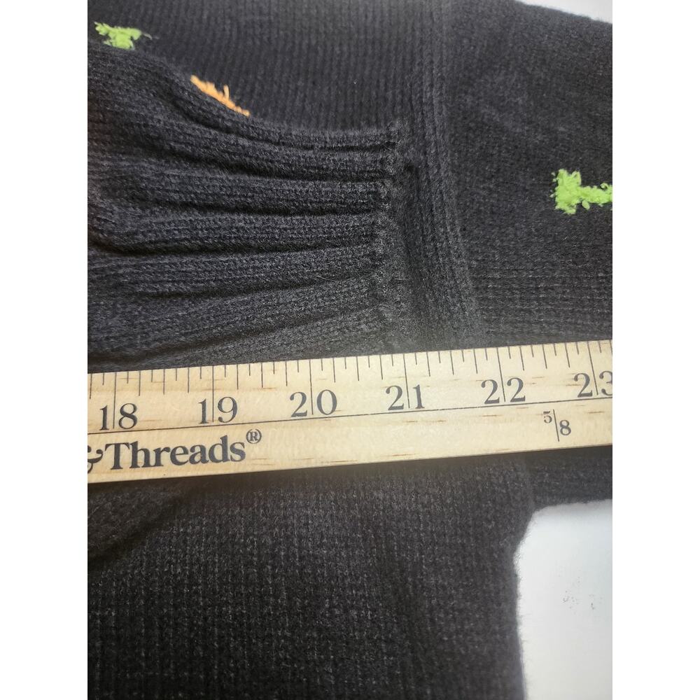 Unique Vintage Sweater Magnolia Place Black One size comfy cozy festive Pumpkin - Picture 12 of 12